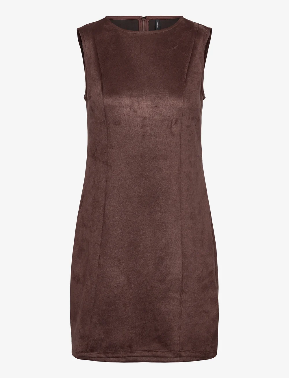 Vero Moda - VMBELLA FAUX SUEDE SL SHORT DRESS JRS EX - fodralklänningar - chocolate martini - 0