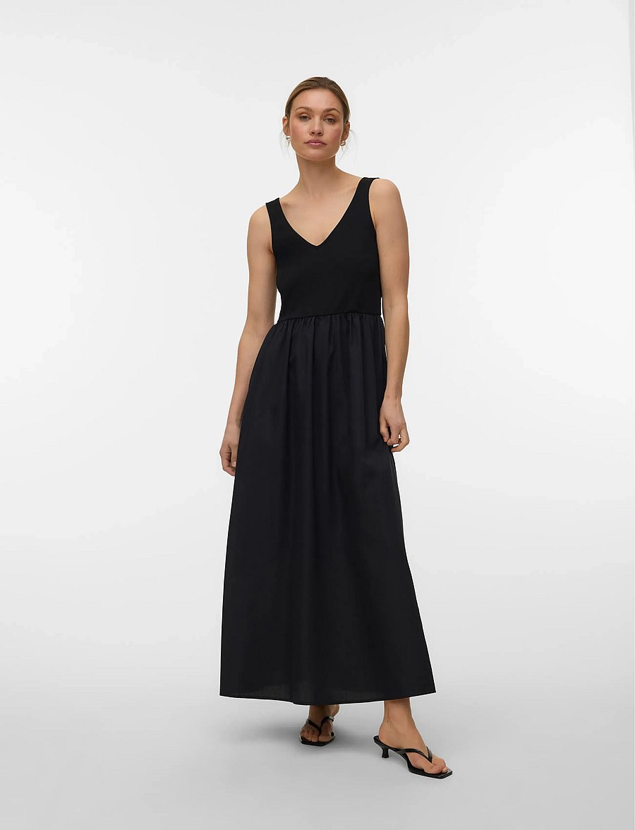 Vero Moda - VMVALLY SL LONG DRESS JRS NOOS - maksikleidid - black - 0