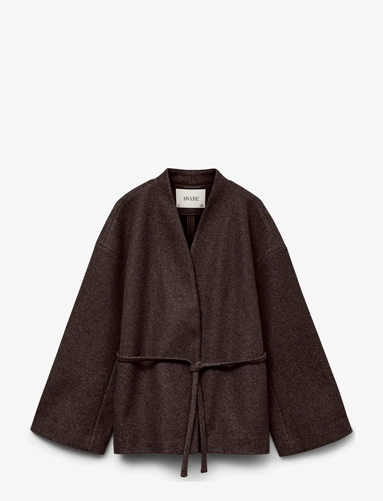 Vero Moda - AWSIJINA LS V-NECK SHORT JACKET NOOS - jackor - coffee bean - 1