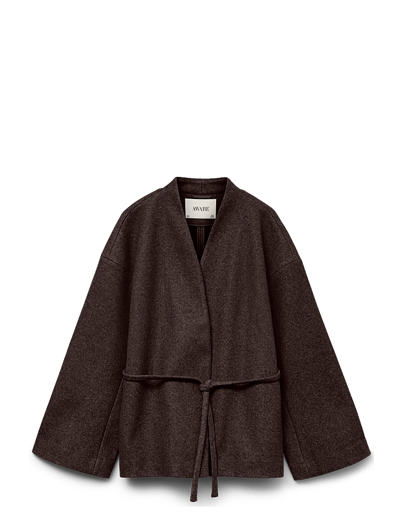 Vero Moda - AWSIJINA LS V-NECK SHORT JACKET NOOS - jackor - coffee bean - 1