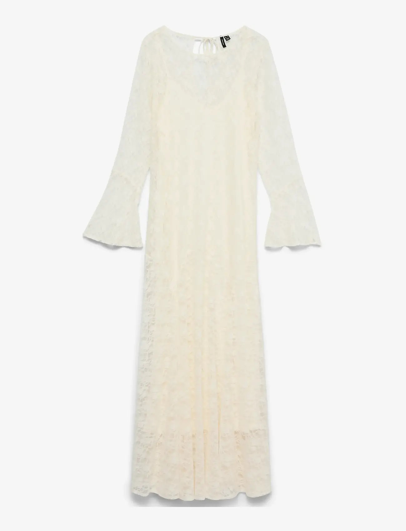 Vero Moda - VMLOULOU LACE LS ANKLE DRESS WVN - confirmation - cloud dancer - 1