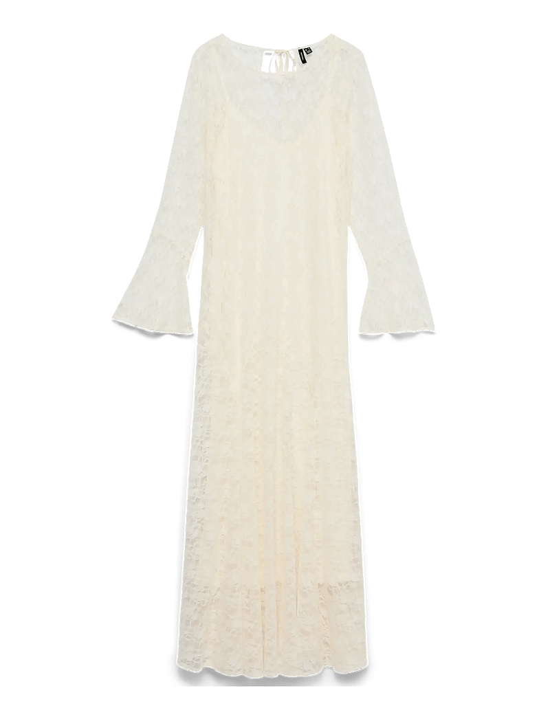 Vero Moda - VMLOULOU LACE LS ANKLE DRESS WVN - confirmation - cloud dancer - 1