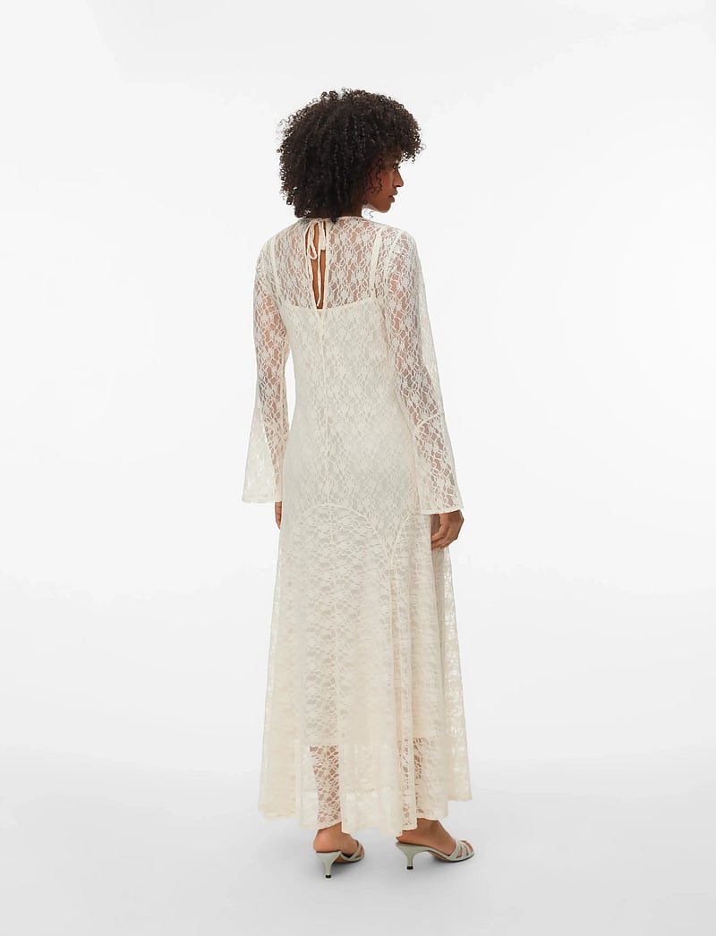 Vero Moda - VMLOULOU LACE LS ANKLE DRESS WVN - confirmation - cloud dancer - 2
