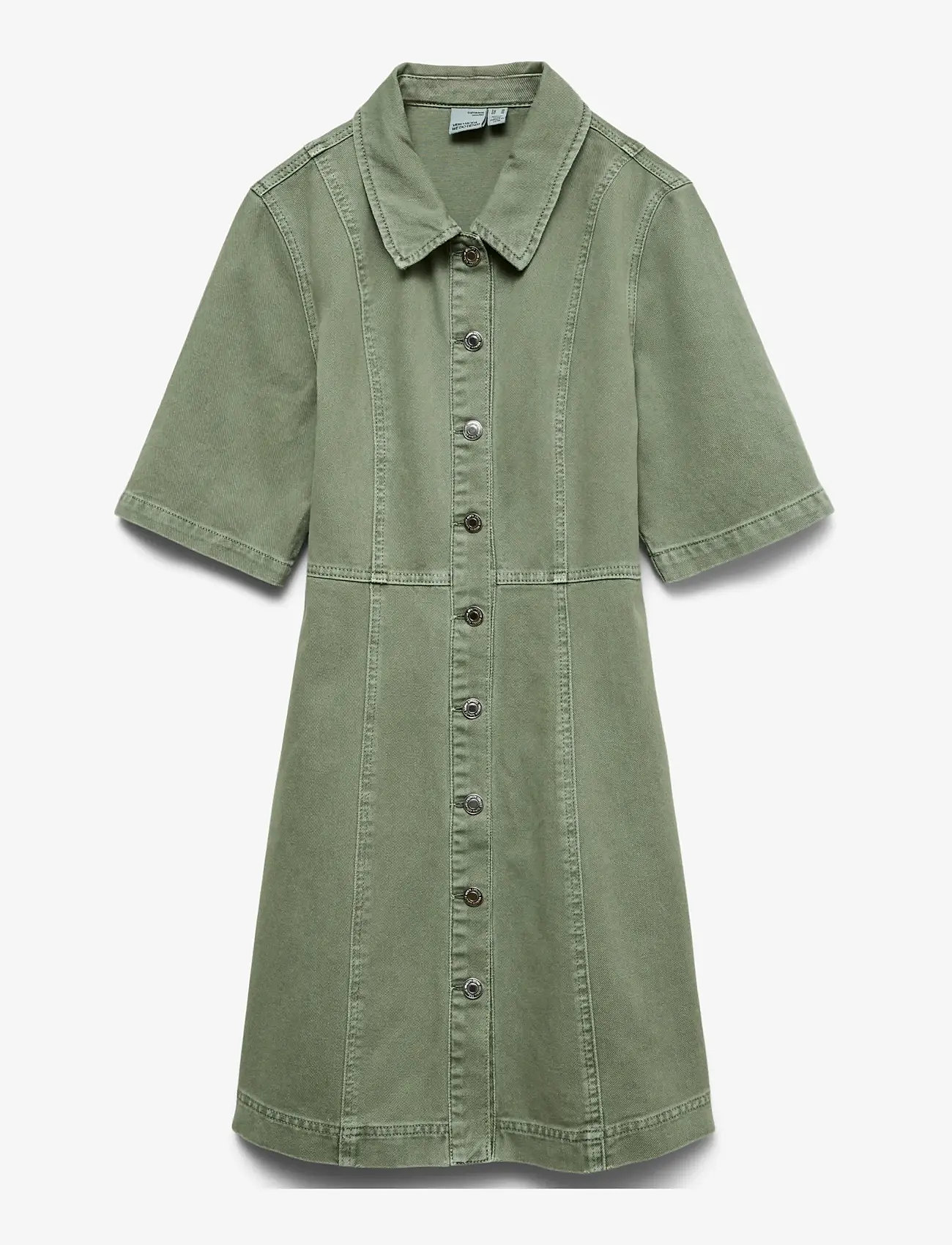 Vero Moda - VMDAISY 2/4 SHORT DENIM DRESS NOOS - hemdkleider - laurel wreath - 0