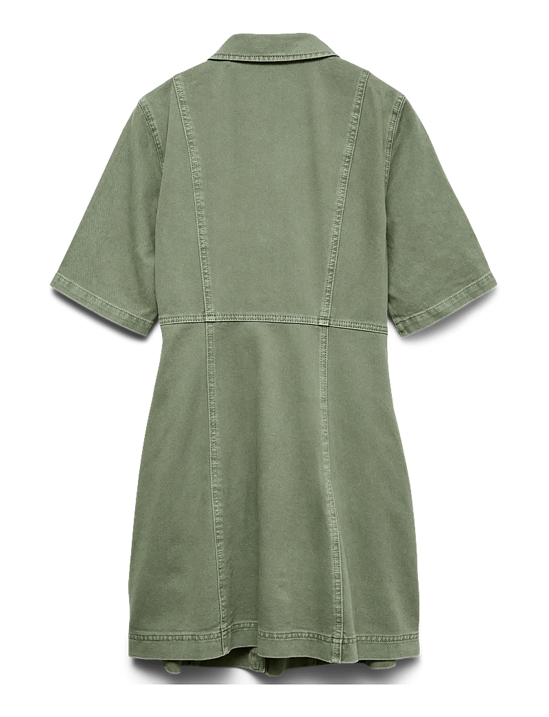 Vero Moda - VMDAISY 2/4 SHORT DENIM DRESS NOOS - hemdkleider - laurel wreath - 1