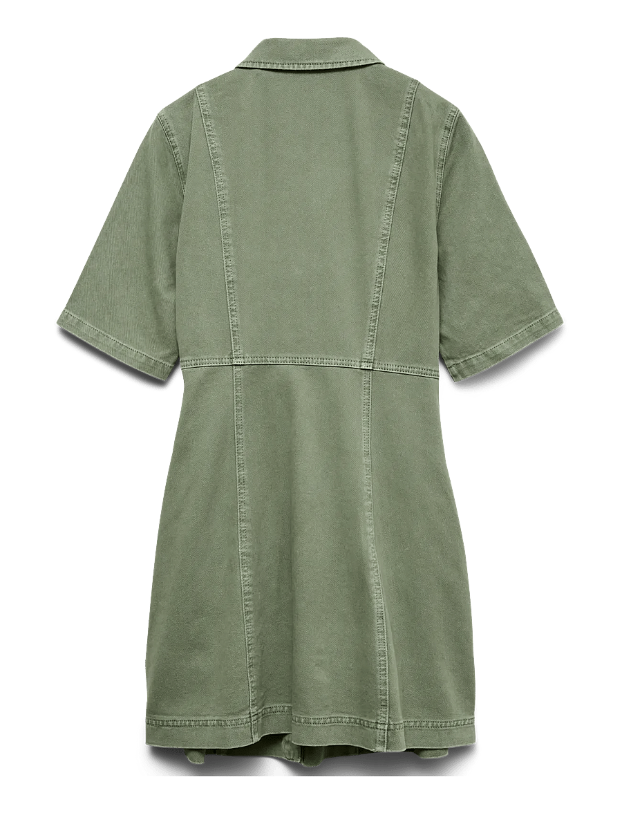 Vero Moda - VMDAISY 2/4 SHORT DENIM DRESS NOOS - hemdkleider - laurel wreath - 2