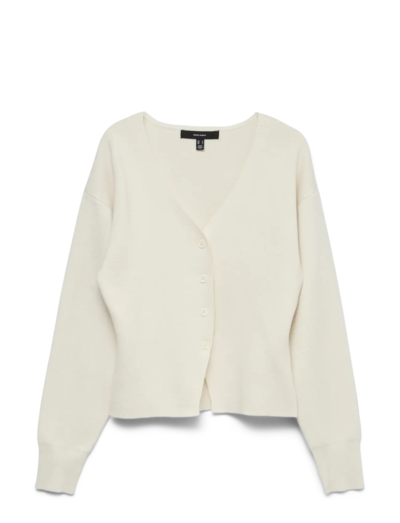 Vero Moda VMLUCCA LS V-NECK FITTED CARDIGAN LCS - Cardigans - BIRCH / cream