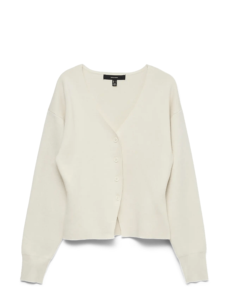 Vero Moda - VMLUCCA LS V-NECK FITTED CARDIGAN LCS - cardigans - birch - 1