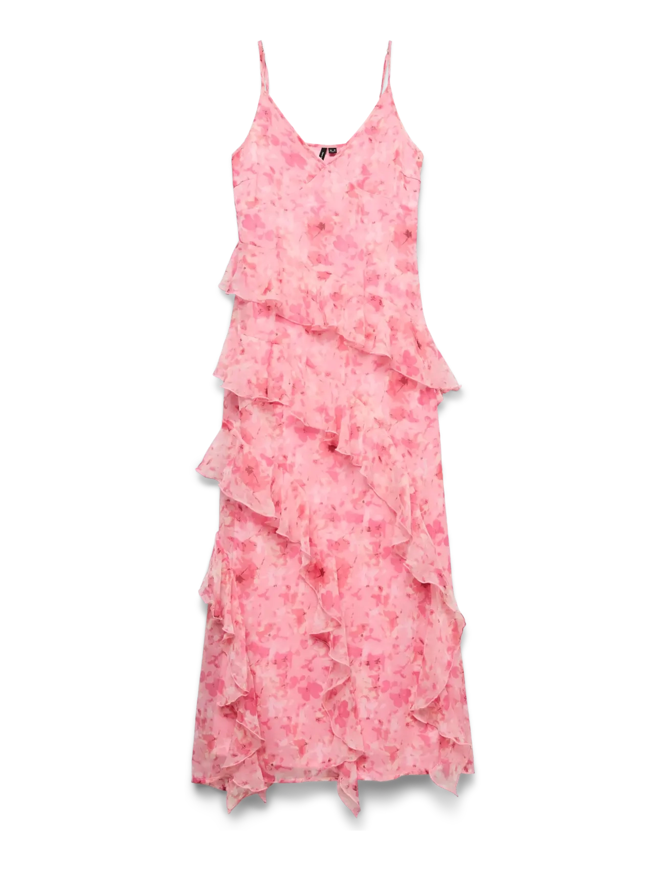 Vero Moda VMSMILLA SL LONG FRILL DRESS WVN NOOS - Klänningar - ROSE SHADOW / pink/rose