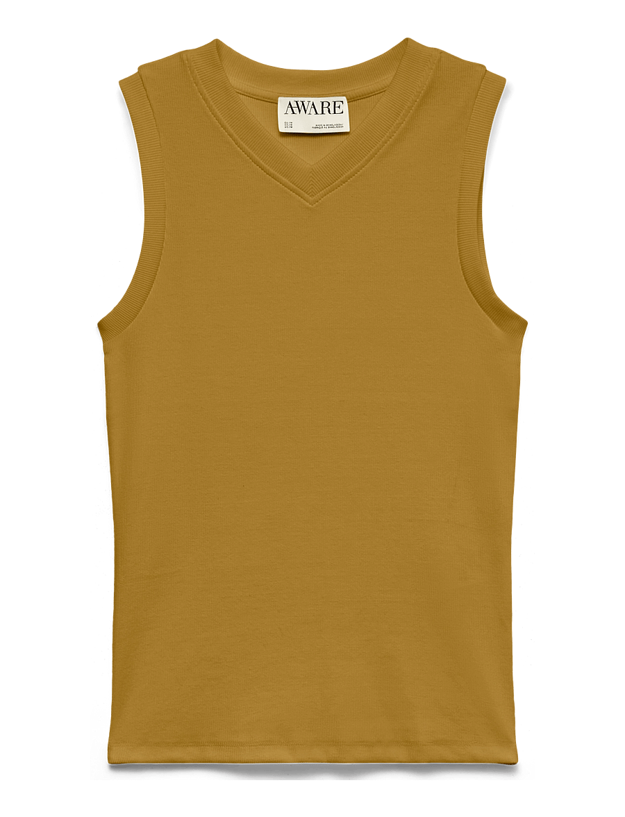 Vero Moda - AWCOLBIE V-NECK TANK TOP - tanktops - dried tobacco - 0