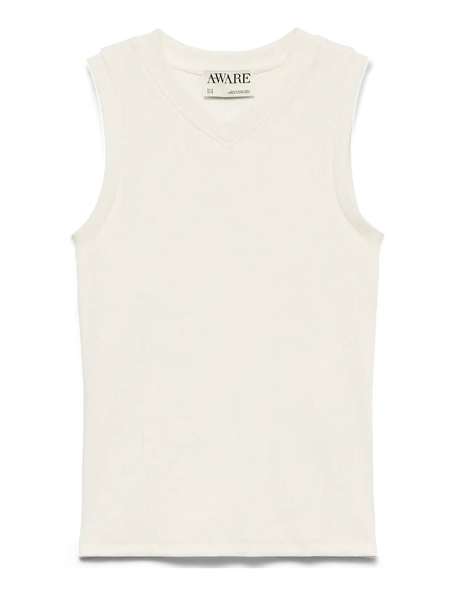 Vero Moda - AWCOLBIE V-NECK TANK TOP - topid ja varrukateta alussärgid - snow white - 1