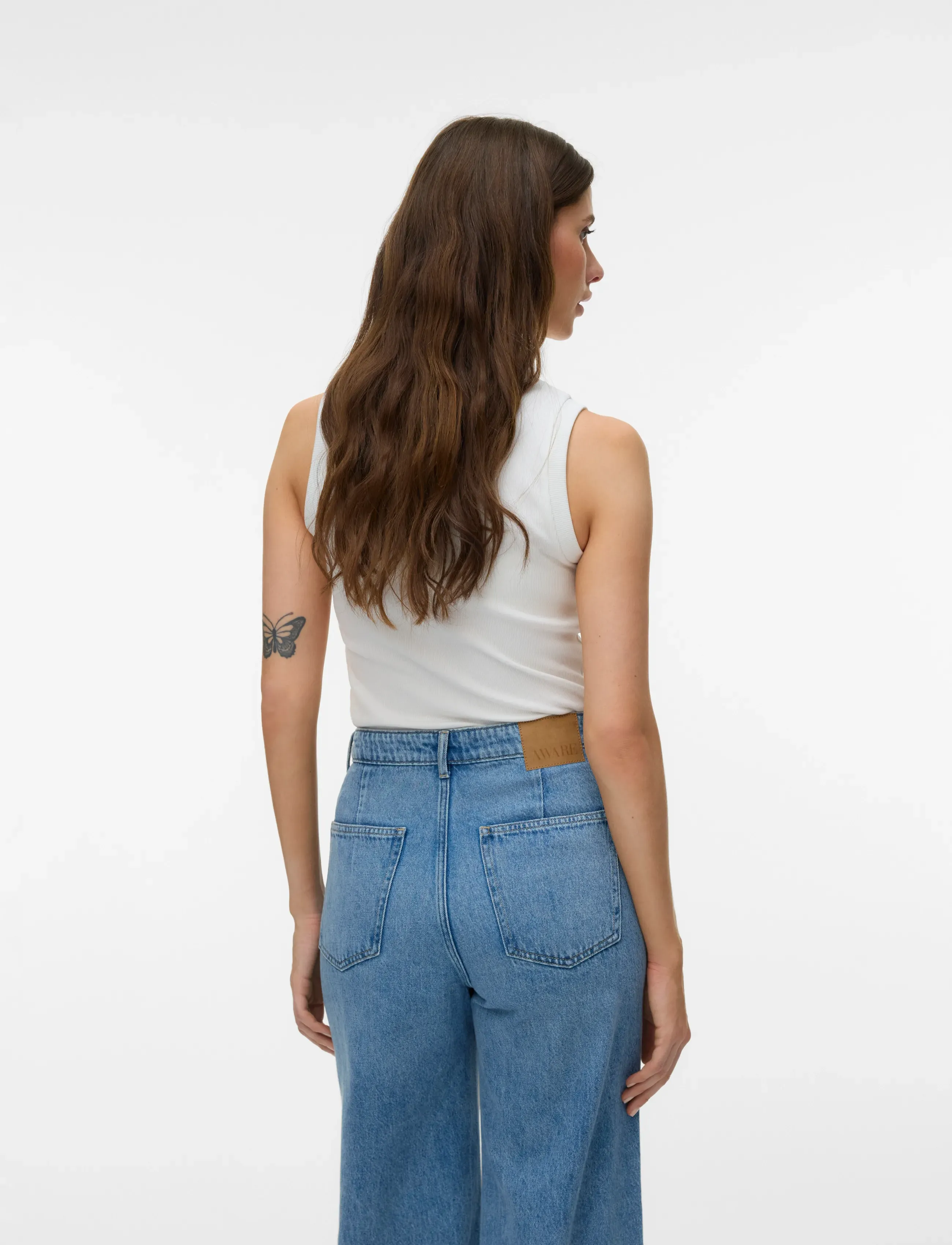 Vero Moda - AWCOLBIE V-NECK TANK TOP - topid ja varrukateta alussärgid - snow white - 2