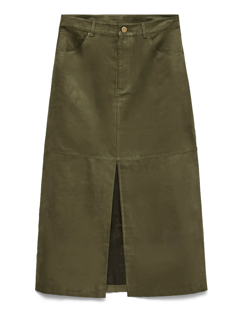 Vero Moda - VMKATHY HW MIDI SKIRT WVN EXP - midi-röcke - olive night - 1