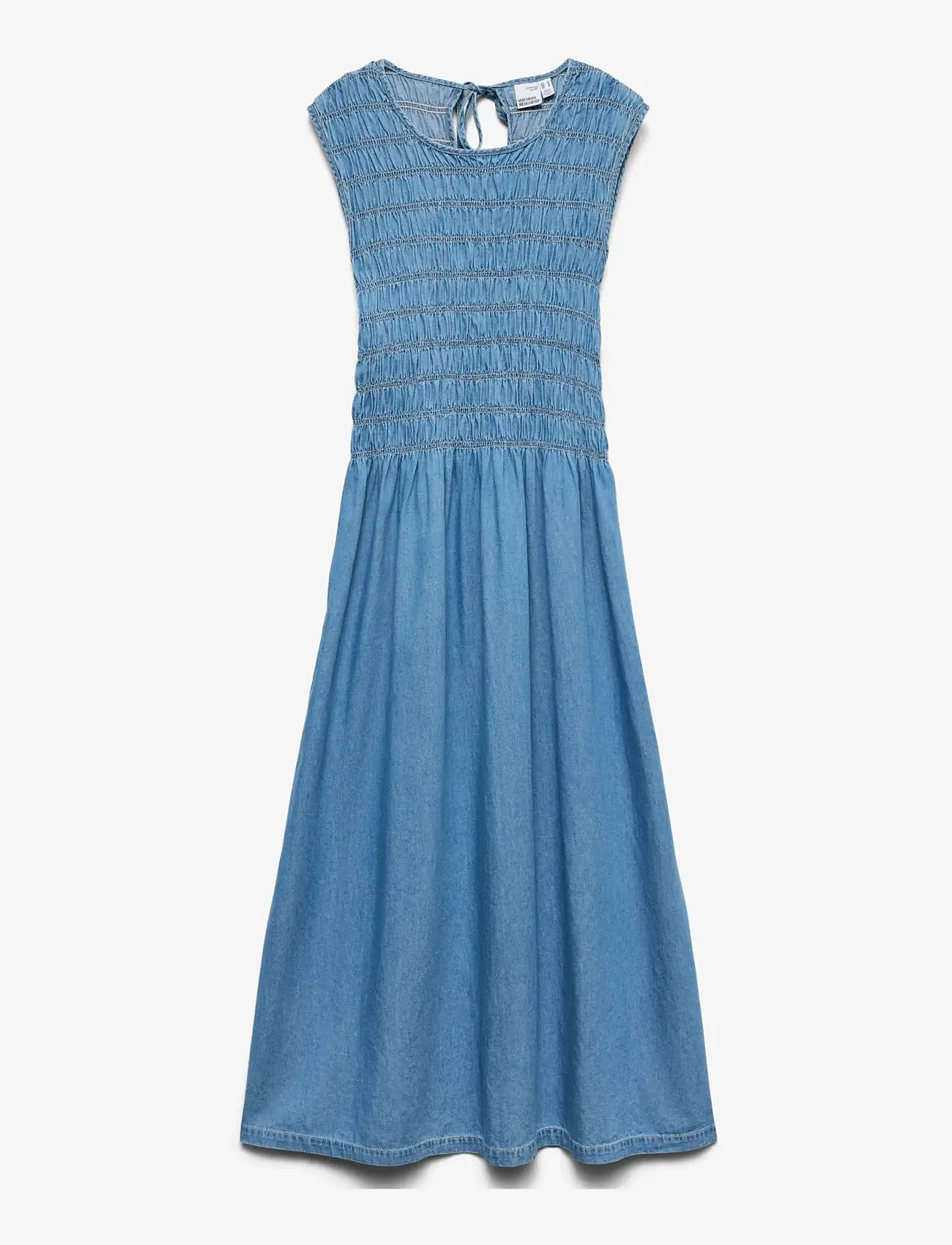 Vero Moda - VMNERINA SL ANKLE SMOCK DNM DRESS SI367 - džinsinės suknelės - medium blue denim - 0
