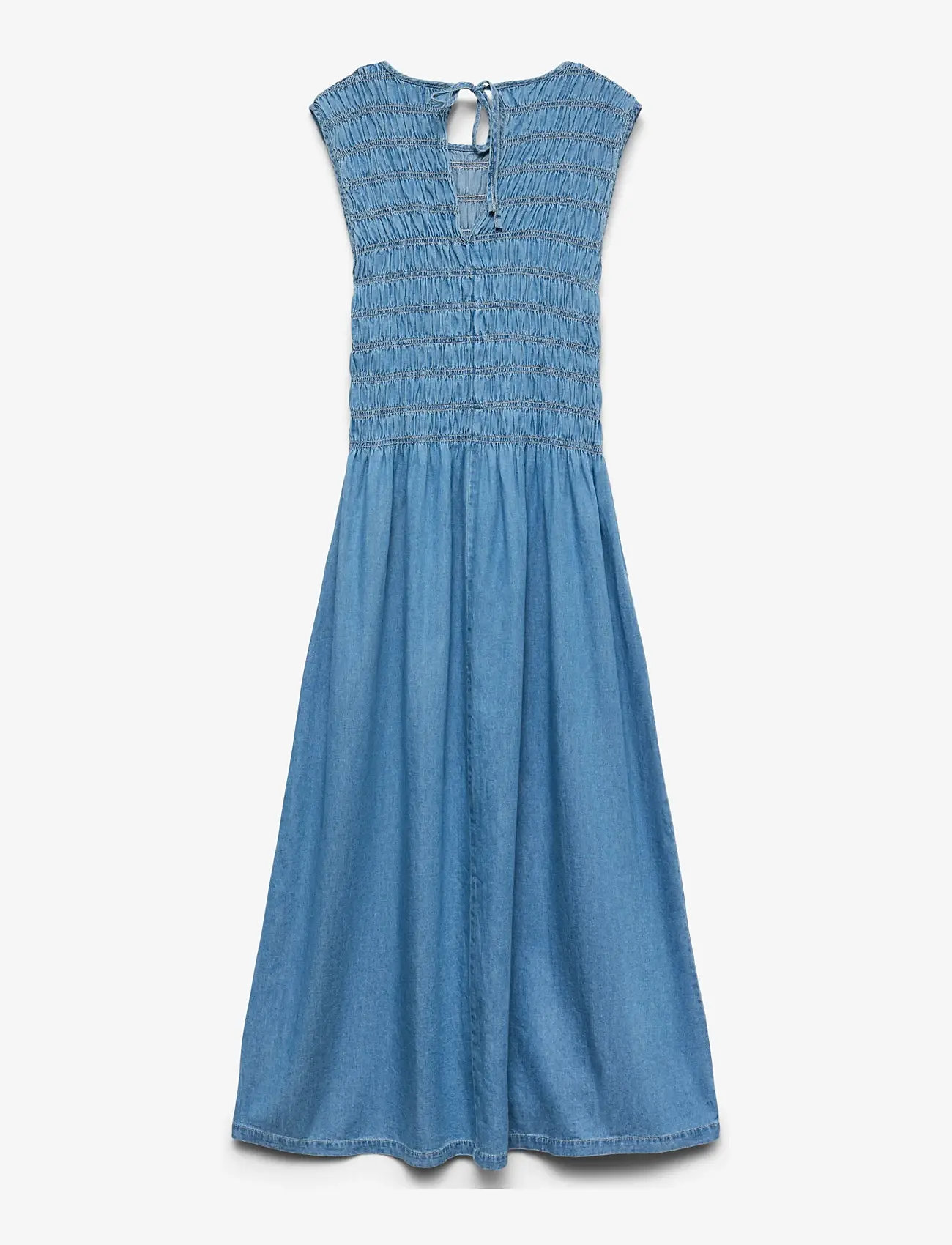 Vero Moda - VMNERINA SL ANKLE SMOCK DNM DRESS SI367 - džinsinės suknelės - medium blue denim - 1
