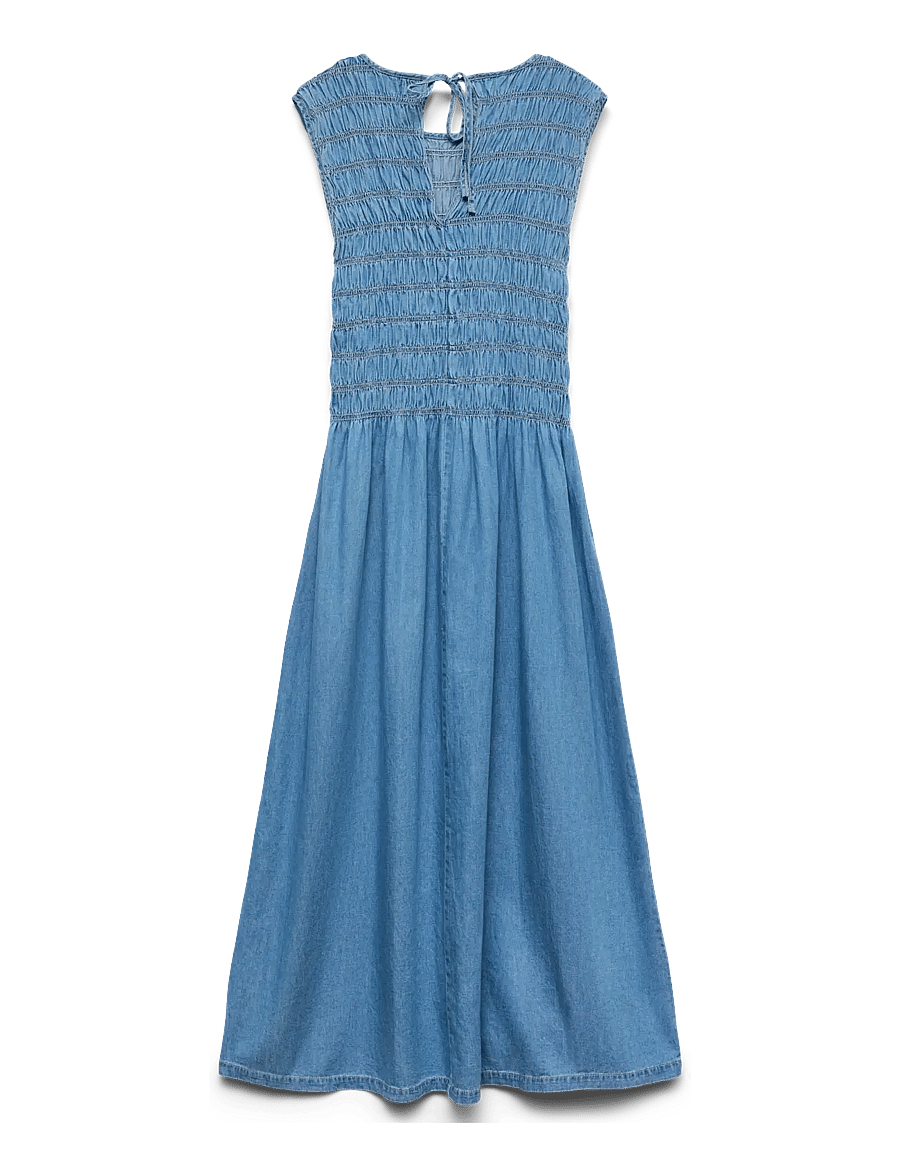 Vero Moda - VMNERINA SL ANKLE SMOCK DNM DRESS SI367 - jeanskleider - medium blue denim - 1