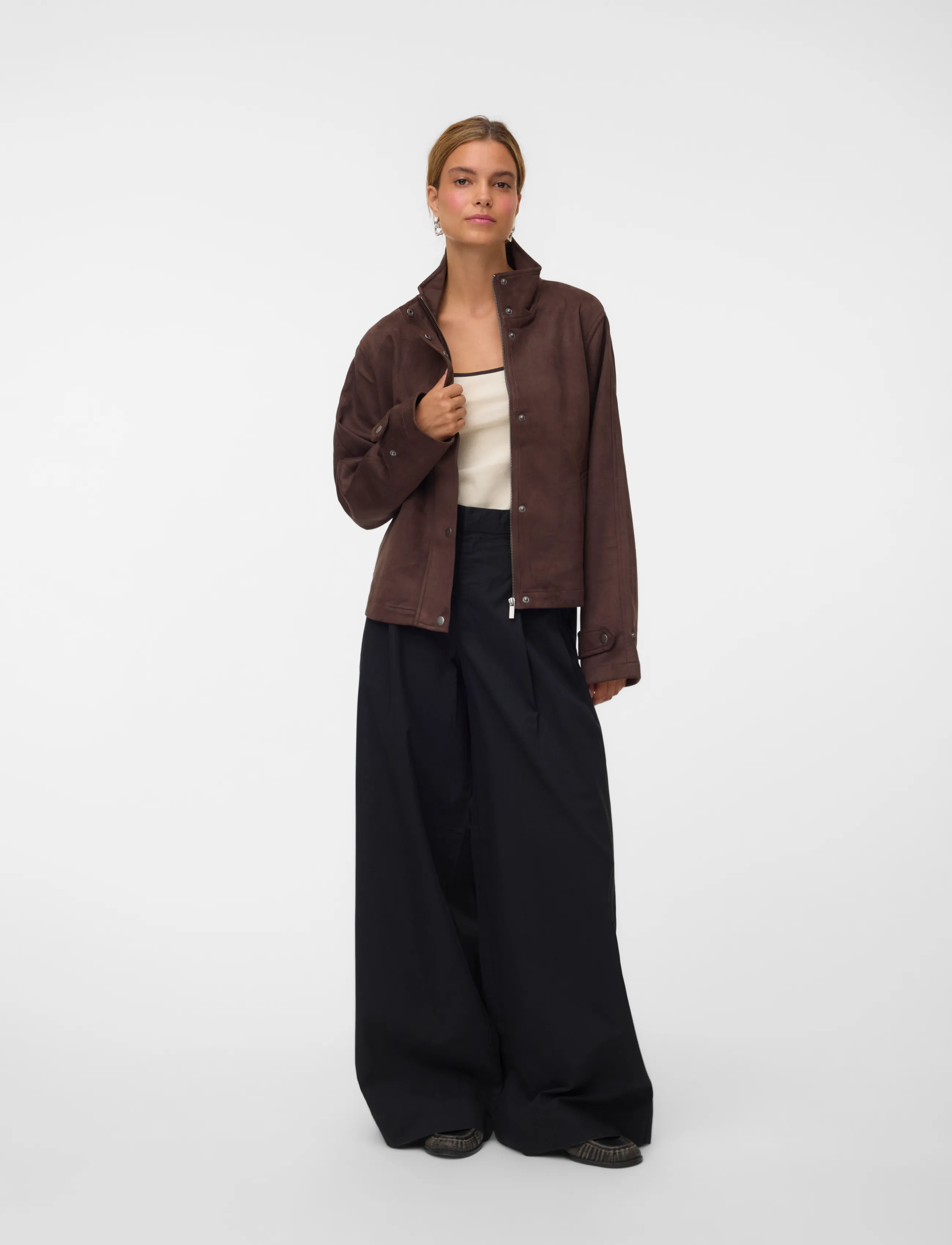Vero Moda VMJOSEMAJA SHORT JACKET - Jackets - COFFEE BEAN / brown