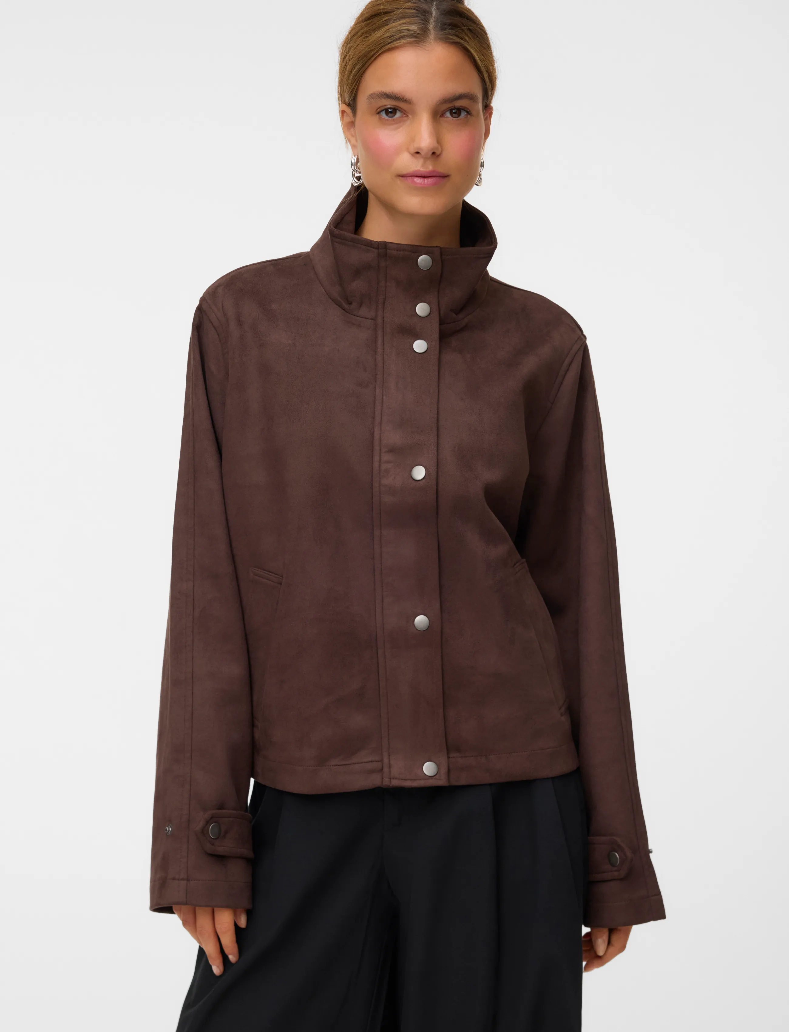 Vero Moda - VMJOSEMAJA SHORT JACKET - vårjackor - coffee bean - 3