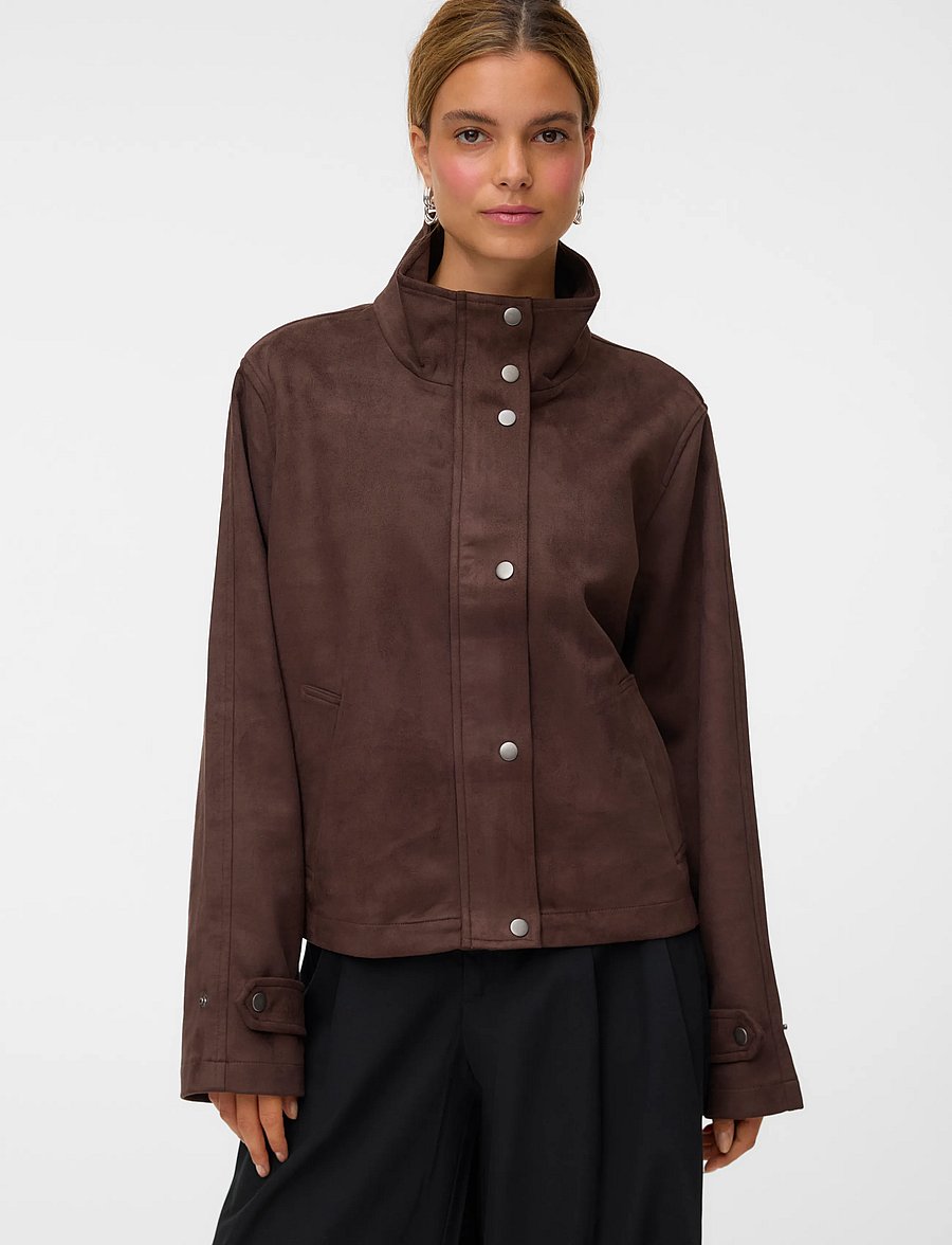 Vero Moda - VMJOSEMAJA SHORT JACKET - vårjackor - coffee bean - 3