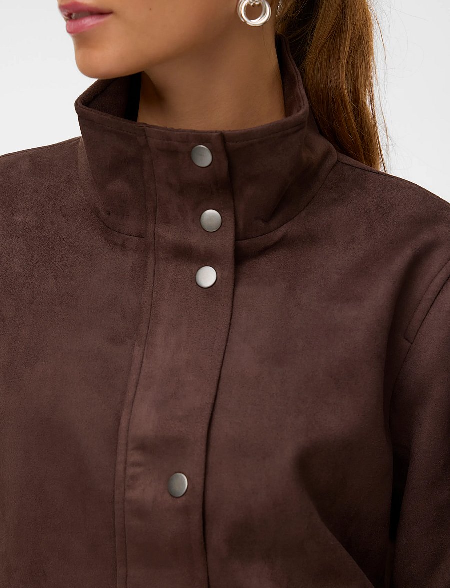 Vero Moda - VMJOSEMAJA SHORT JACKET - vårjackor - coffee bean - 4