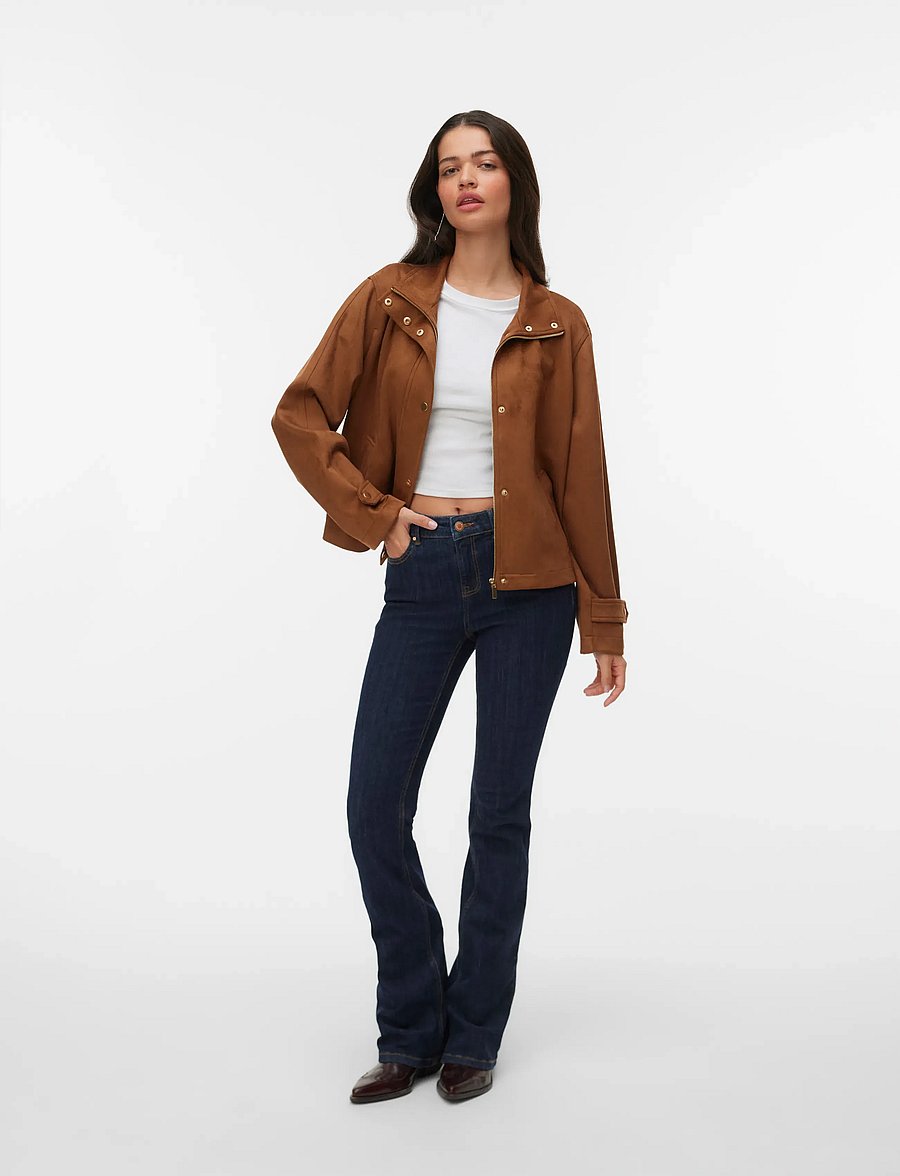 Vero Moda - VMJOSEMAJA SHORT JACKET - vårjackor - cognac - 0
