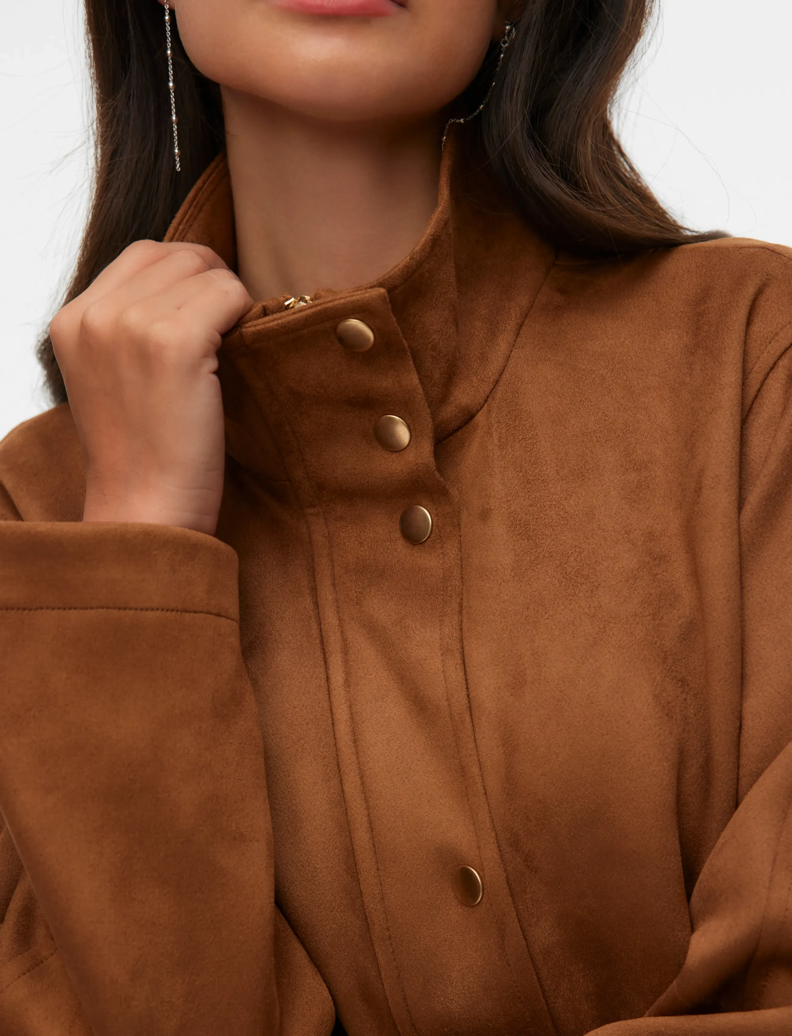 Vero Moda - VMJOSEMAJA SHORT JACKET - spring jackets - cognac - 4