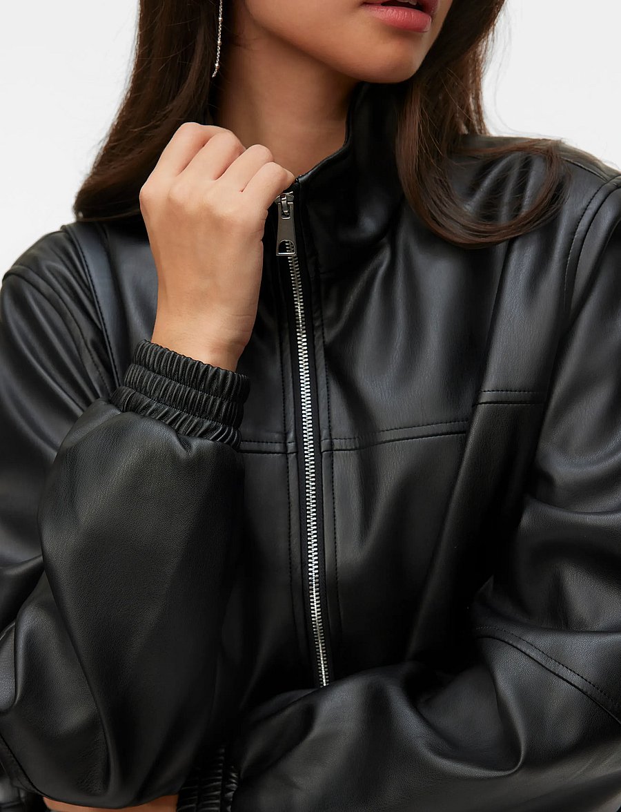 Vero Moda - VMCAIAAVA SHORT COATED JACKET - black - 4