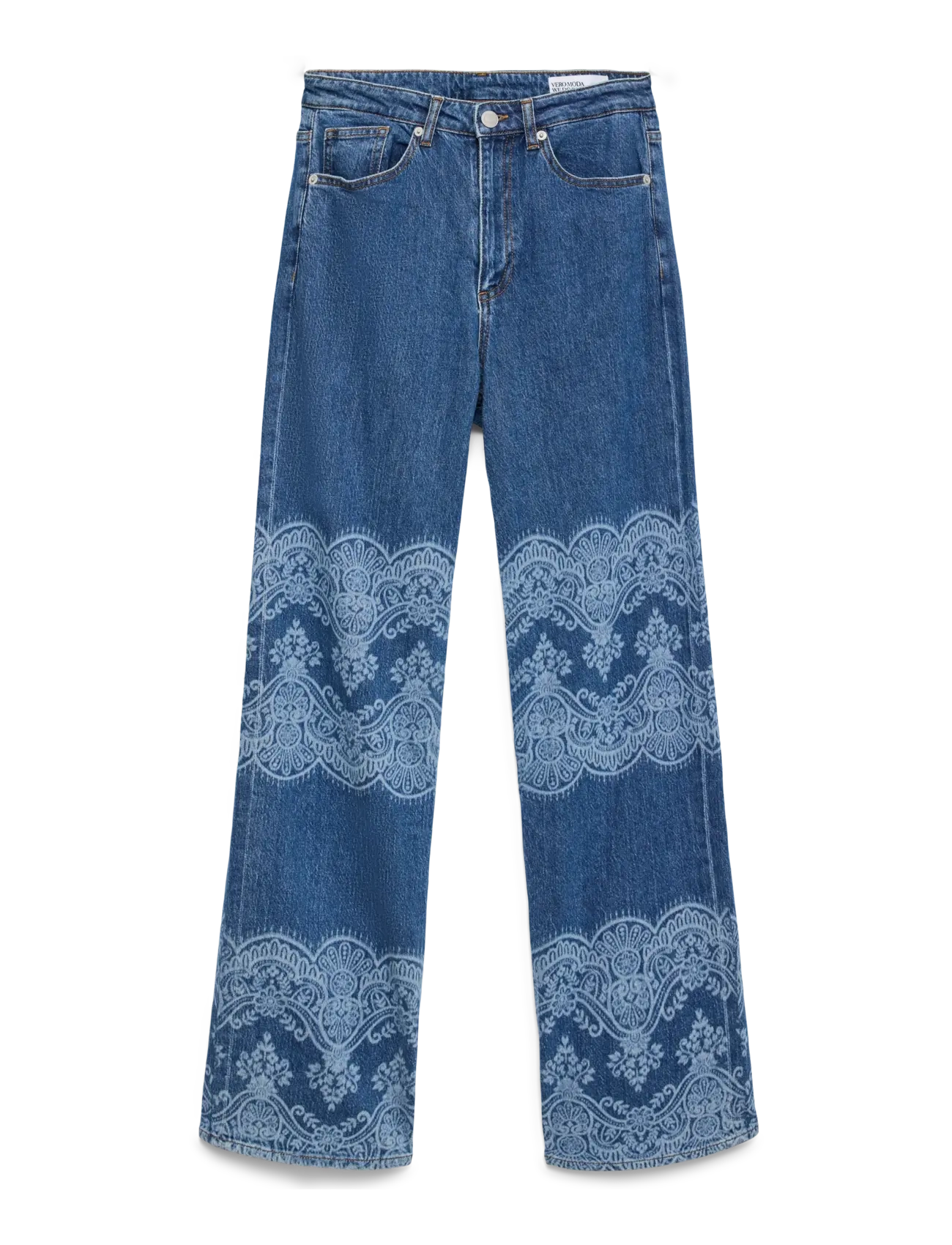 Vero Moda VMTESSA HR WIDE LASER DNM JEANS RA3054 - Denimtøj - MEDIUM BLUE DENIM / blue