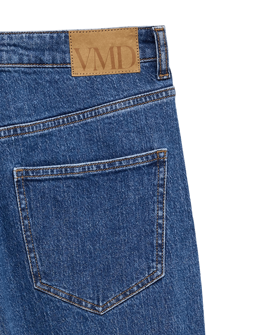 Vero Moda - VMTESSA HR WIDE LASER DNM JEANS RA3054 - hosen mit weitem bein - medium blue denim - 5