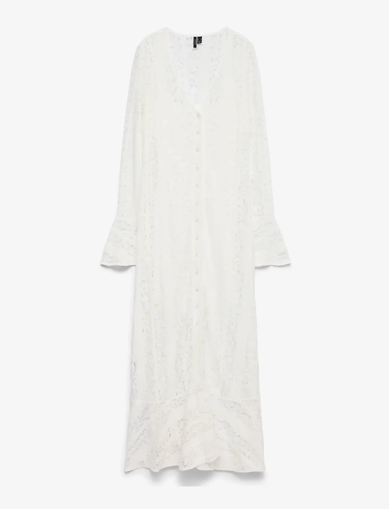Vero Moda - VMKENNEDY LS ANKLE DRESS JRS EXP - spetsklänningar - cloud dancer - 1