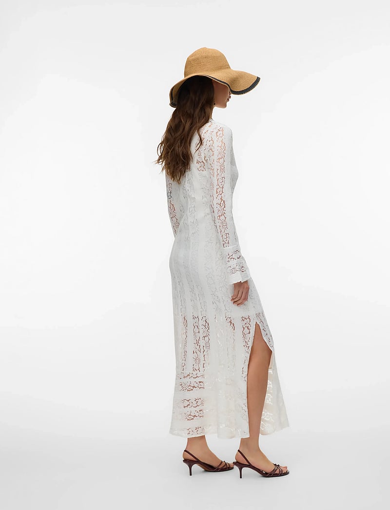 Vero Moda - VMKENNEDY LS ANKLE DRESS JRS EXP - spetsklänningar - cloud dancer - 2