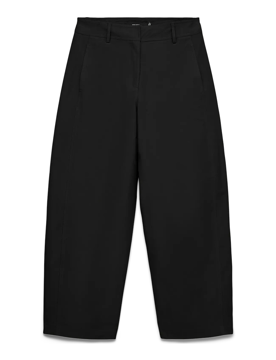 Vero Moda - VMSOFIA MW BARREL PANT NOOS - hosen mit geradem bein - black - 0