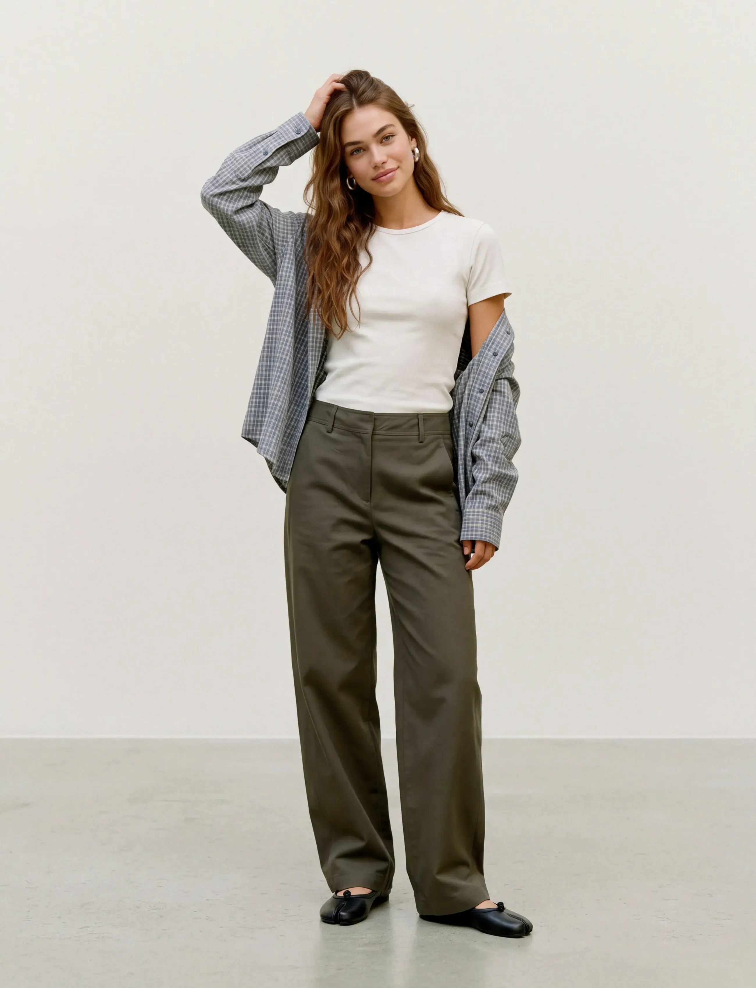 Vero Moda VMSOFIA MW BARREL PANT NOOS - Püksid - FOREST NIGHT / khaki/green
