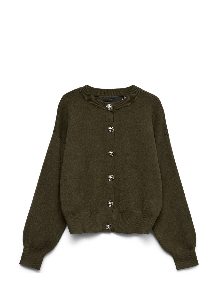Vero Moda - VMNOELLA LS O-NECK CARDIGAN BOO - forest night - 1