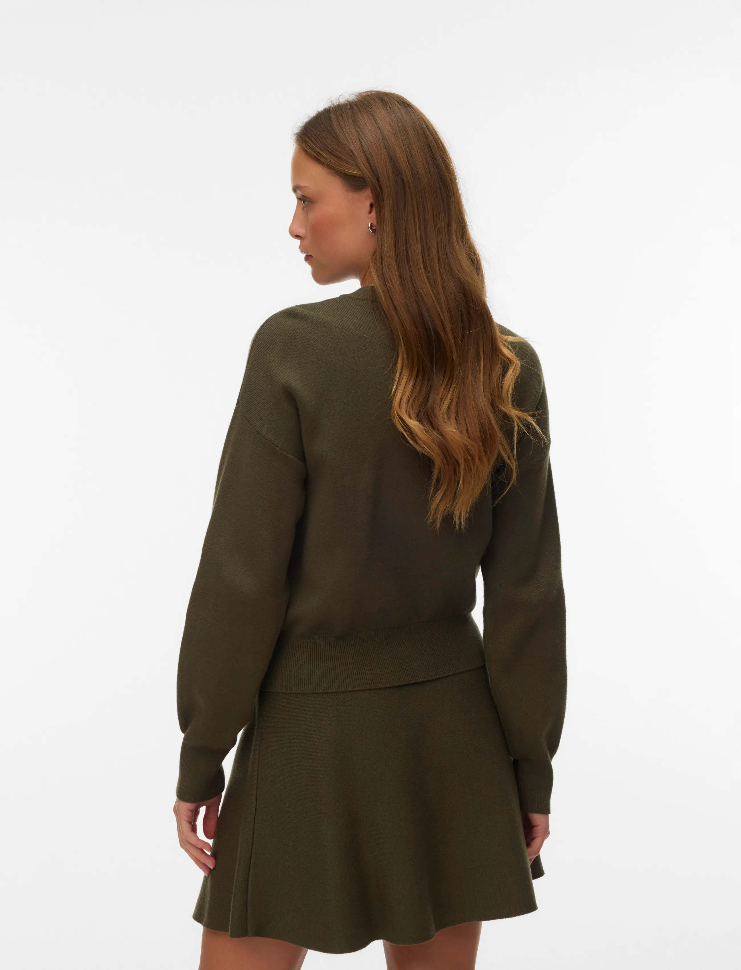 Vero Moda - VMNOELLA LS O-NECK CARDIGAN BOO - forest night - 2