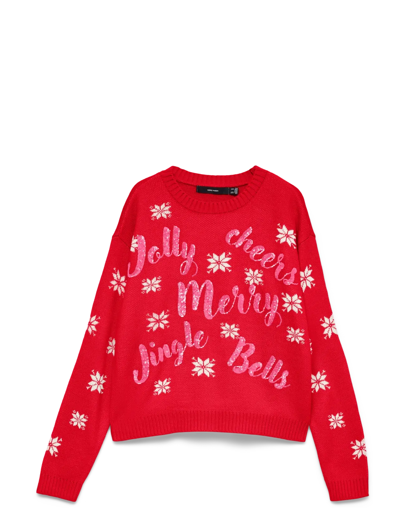 Vero Moda VMJOLLY CHEER LS O-NECK PULLOVER XMAS - Mysiga looks - CHINESE RED / red