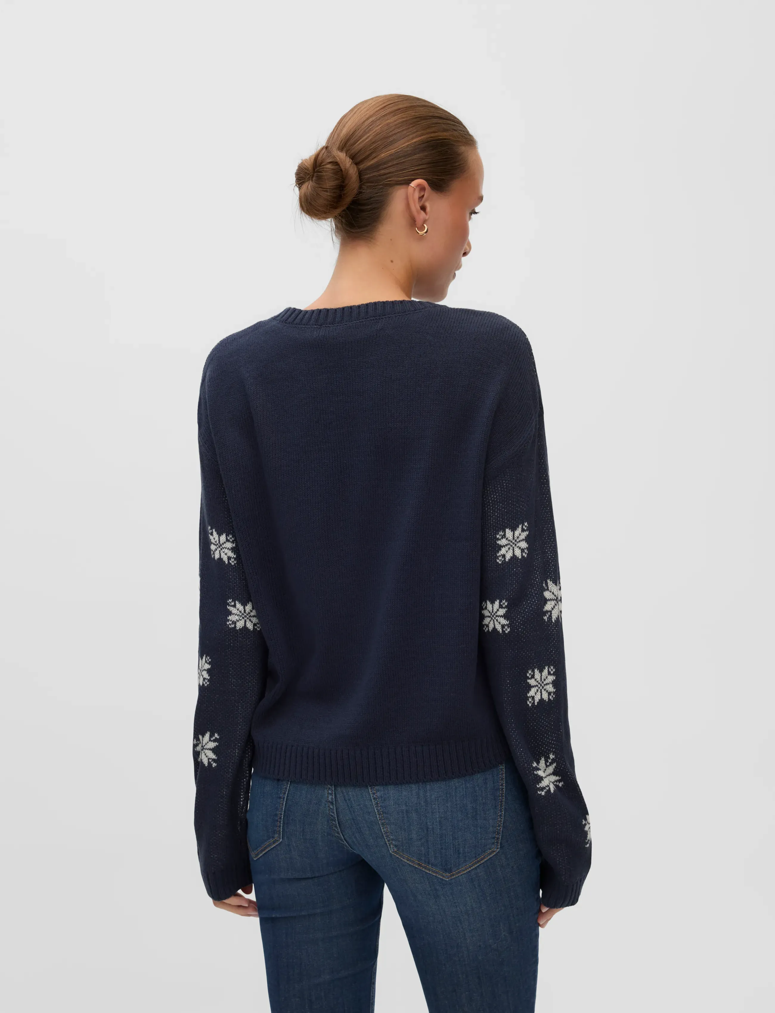 VERO MODA Vmjolly Cheer Ls O-Neck Pullover Xmas stickade tröjor dam – bild 2