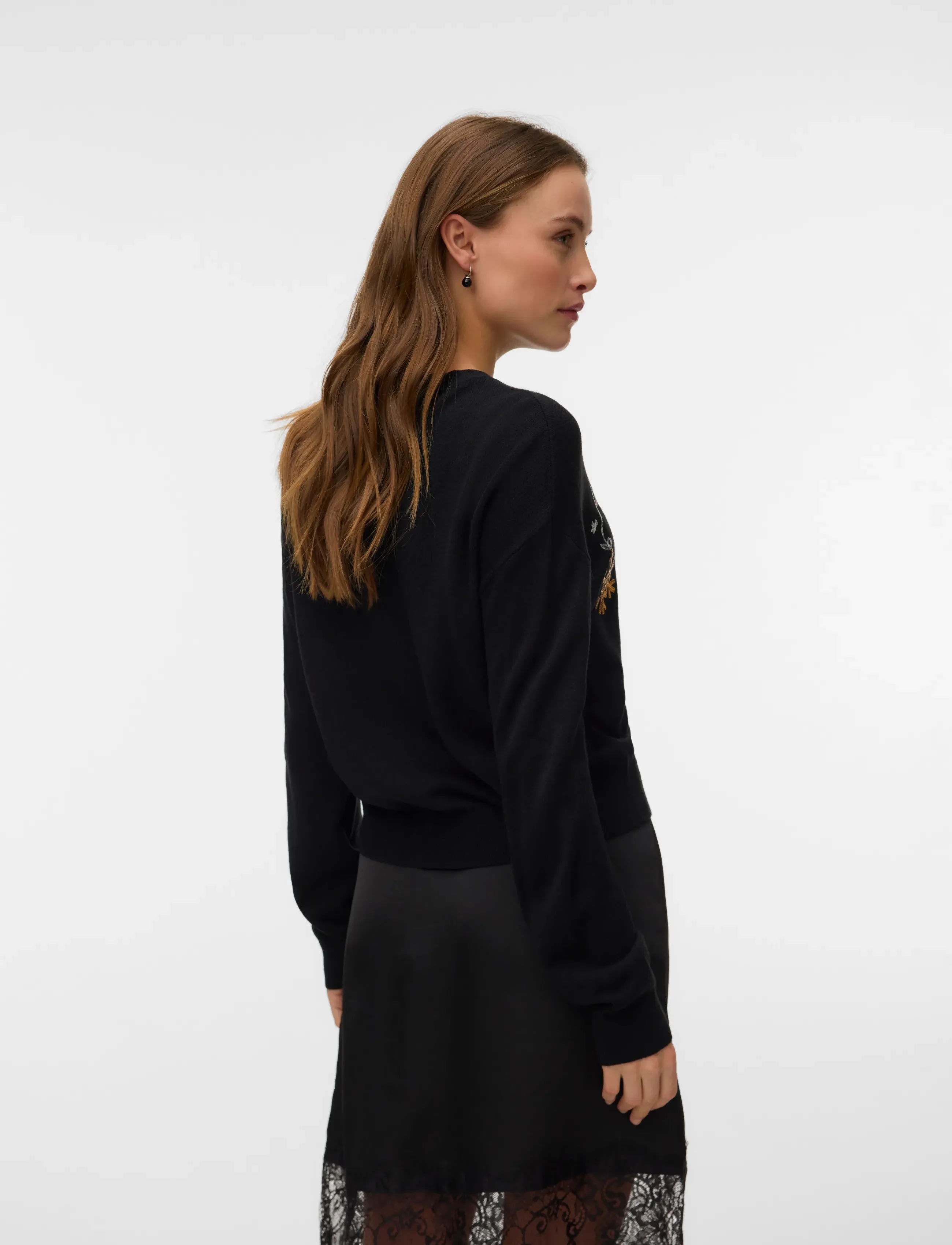Vero Moda - VMNEW GLITTER LS O-NECK PULL. XMAS BOX - striktrøjer - black - 2