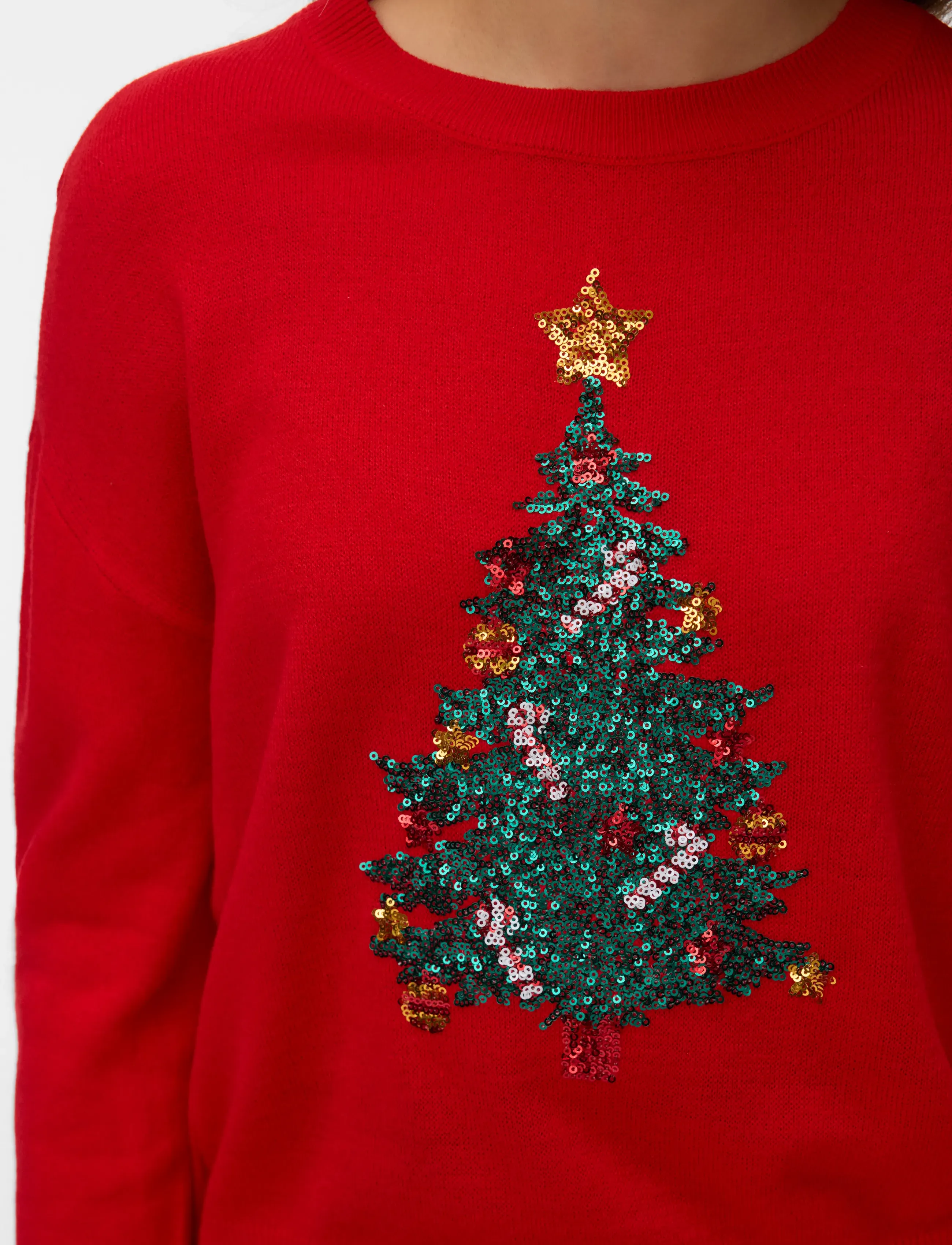 Vero Moda - VMNEW GLITTER LS O-NECK PULL. XMAS BOX - pullover - chinese red - 4