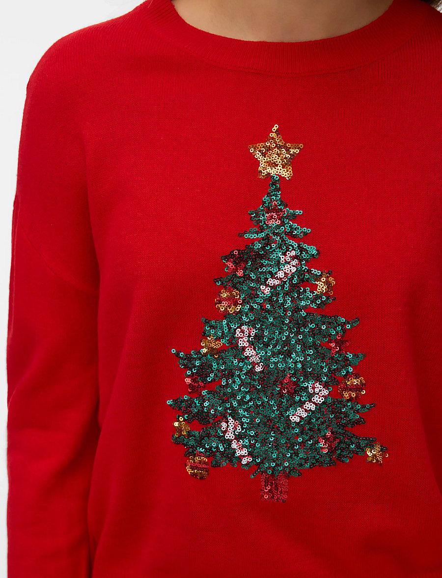 Vero Moda - VMNEW GLITTER LS O-NECK PULL. XMAS BOX - pullover - chinese red - 4