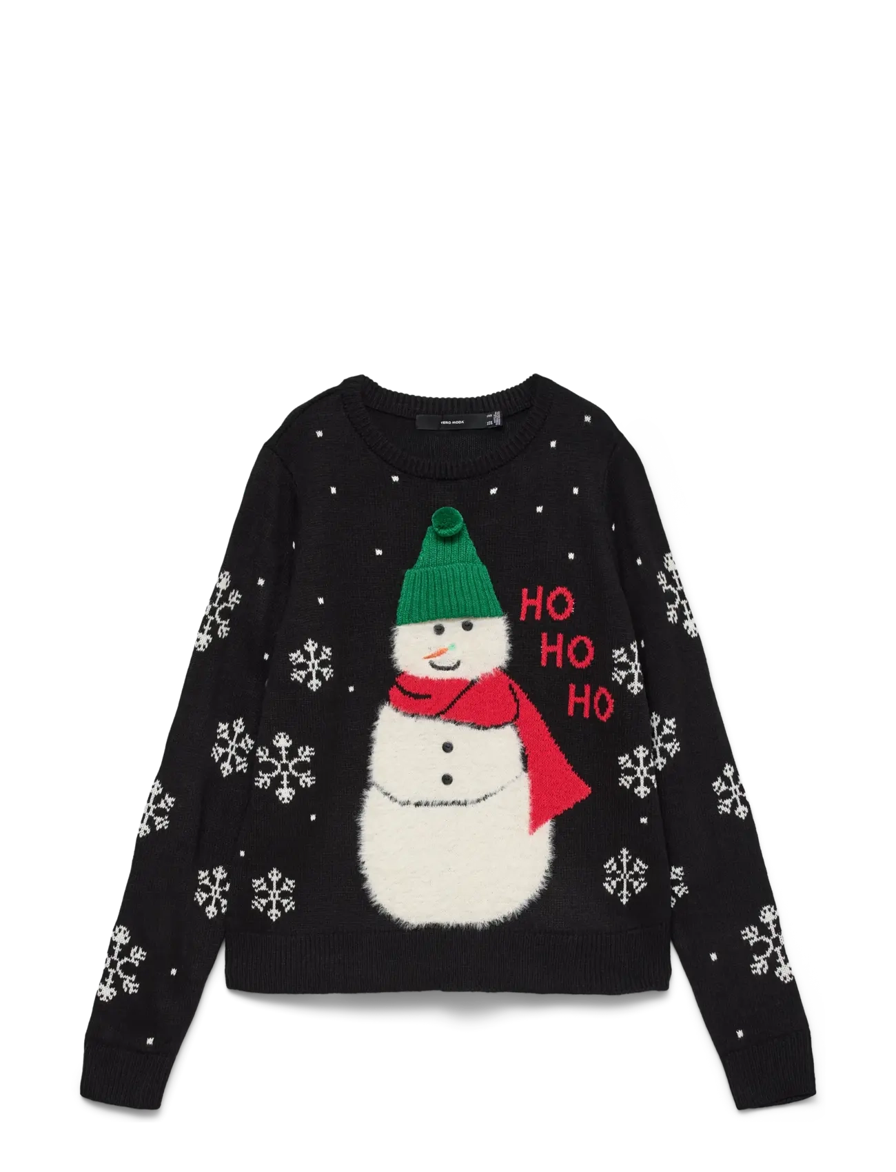 Vero Moda VMBENIE SNOWMAN LS O-NECK PULLOVER XMAS - Stickade tröjor - BLACK / black