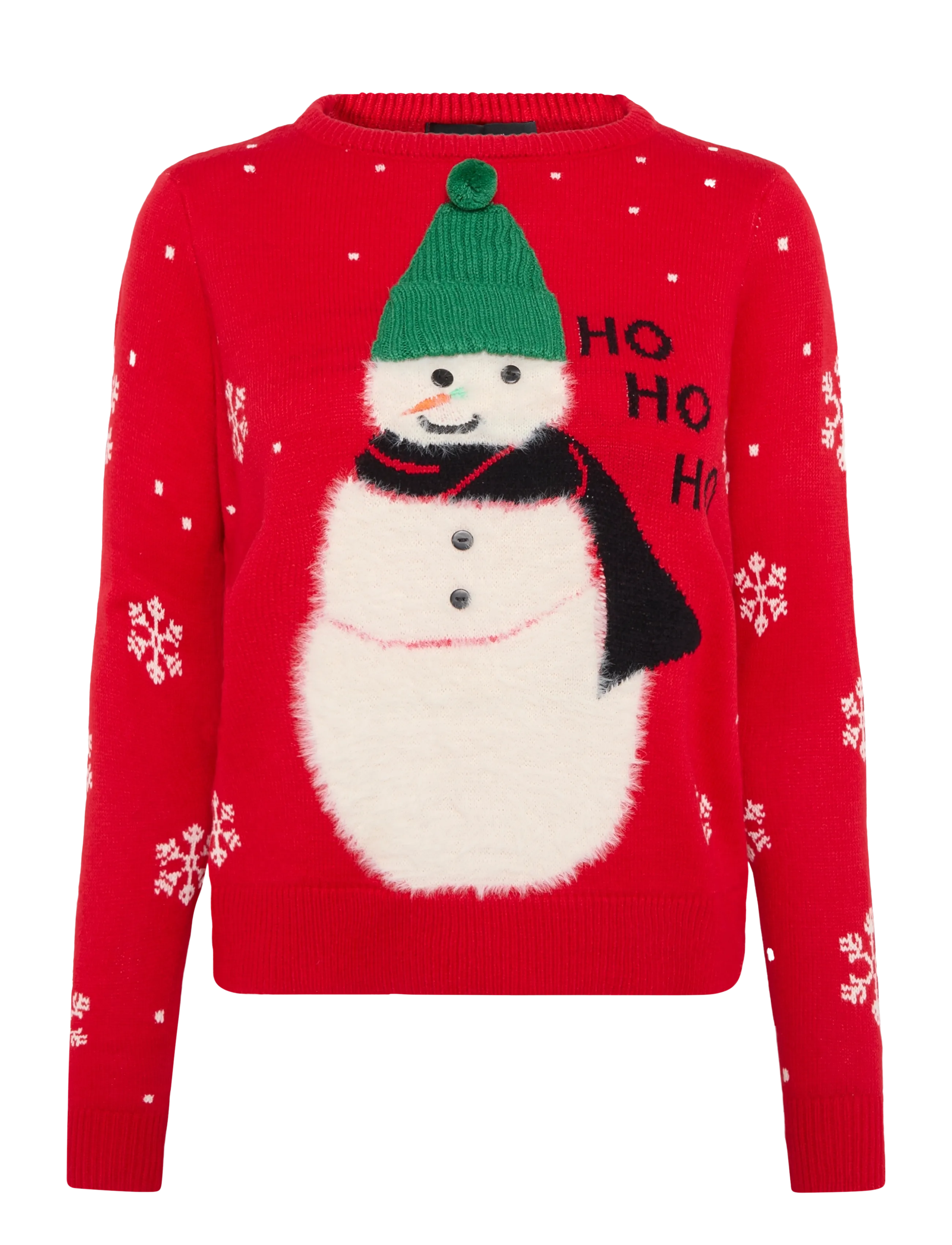 Vero Moda VMBENIE SNOWMAN LS O-NECK PULLOVER XMAS - Knitwear - CHINESE RED / red