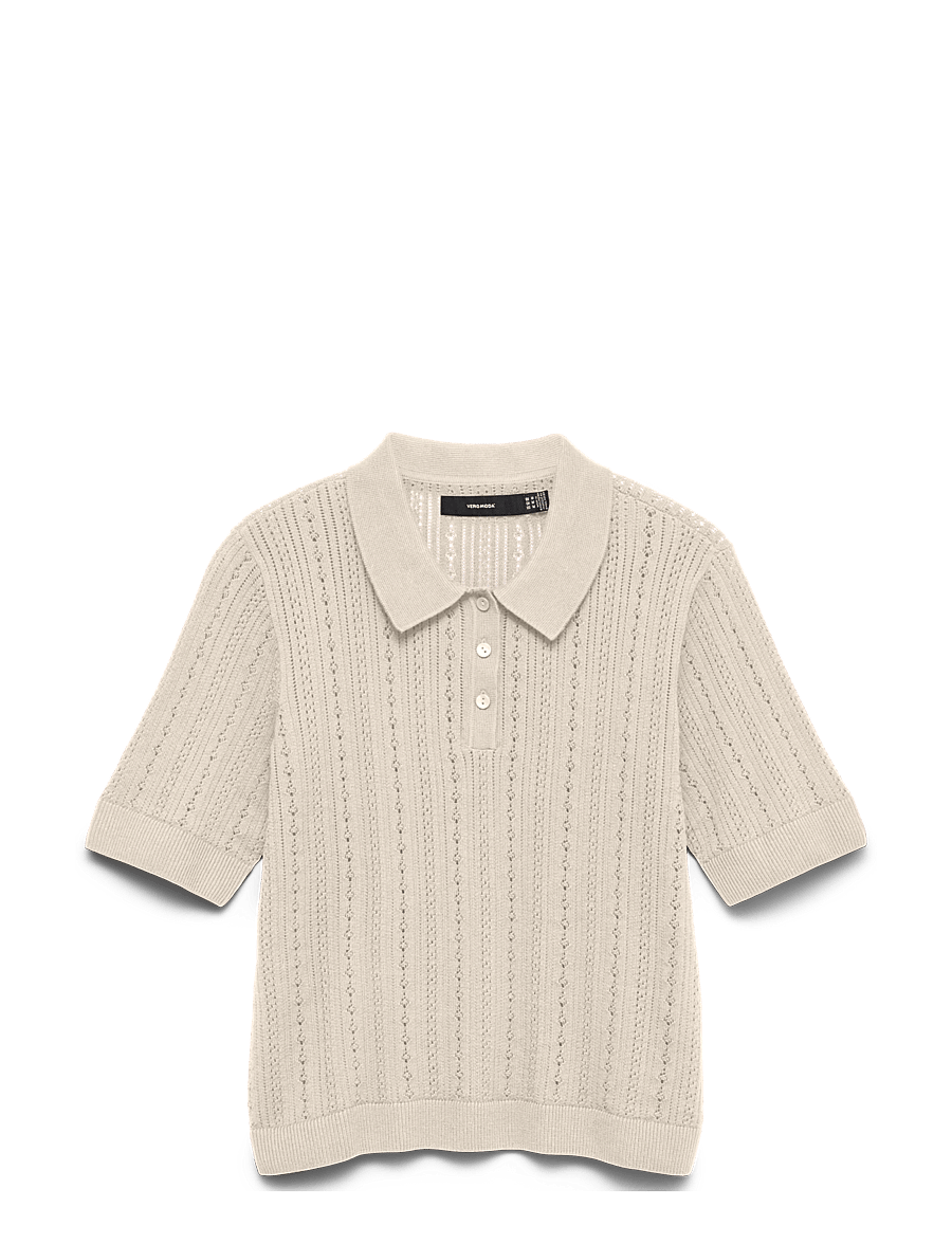 Vero Moda - VMSALLY 2/4 POLONECK PULLOVER BOO - pullover - birch - 0