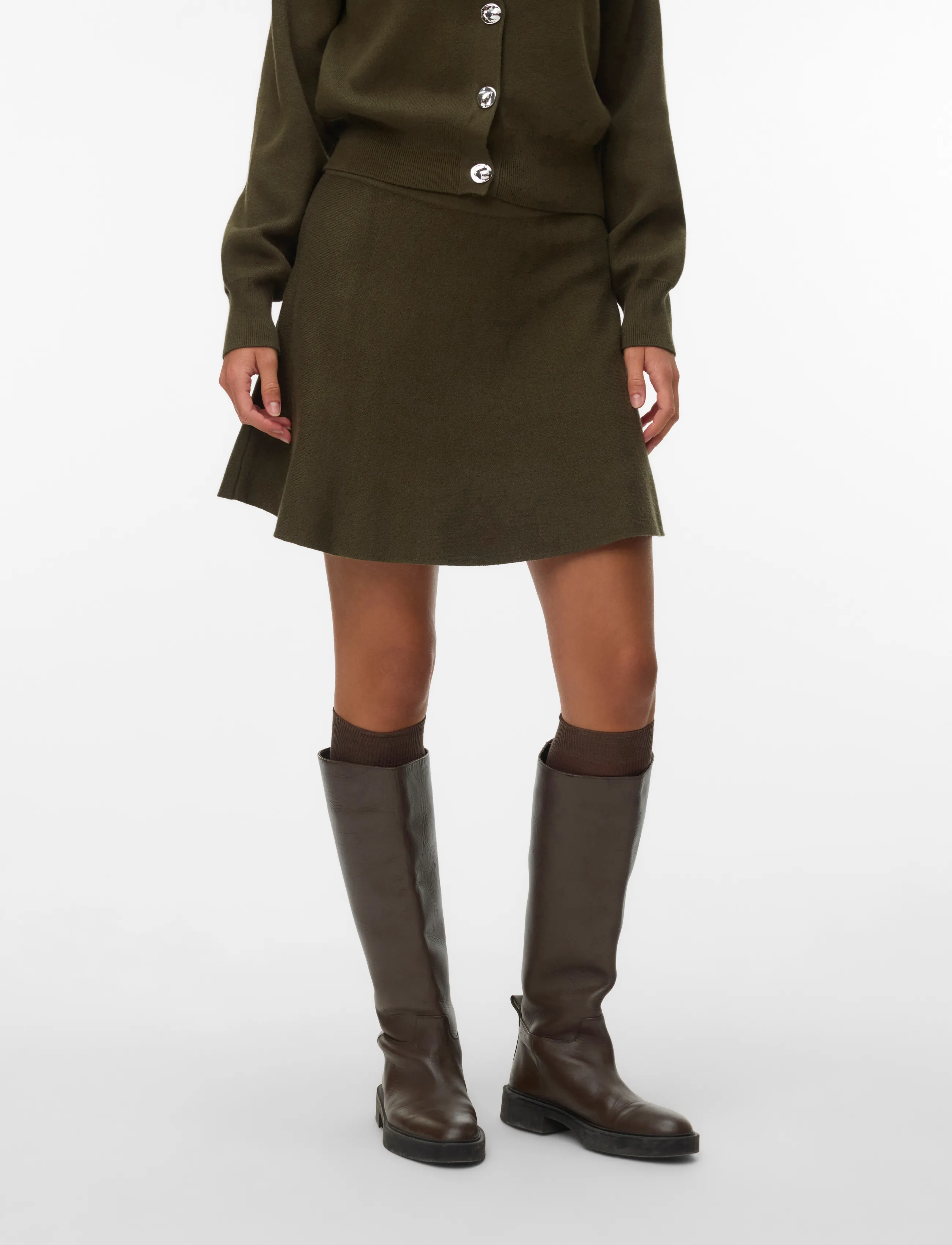 Vero Moda - VMELLY NW SKATER SKIRT BOO - forest night - 4