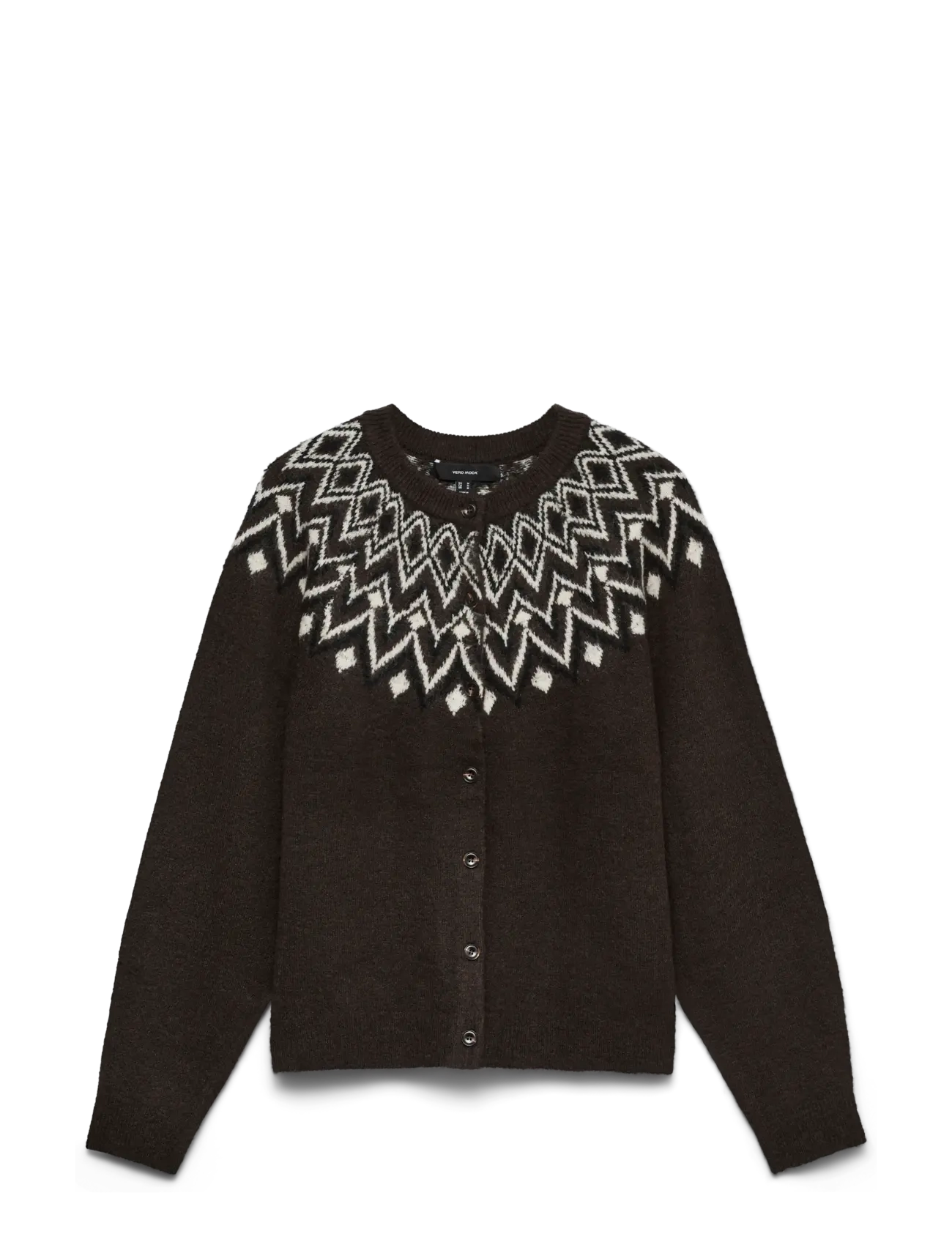 Vero Moda VMKARLA LS O-NECK BUTTON CARDIGAN BOO - Julegaver til kvinder - CHOCOLATE TORTE / brown