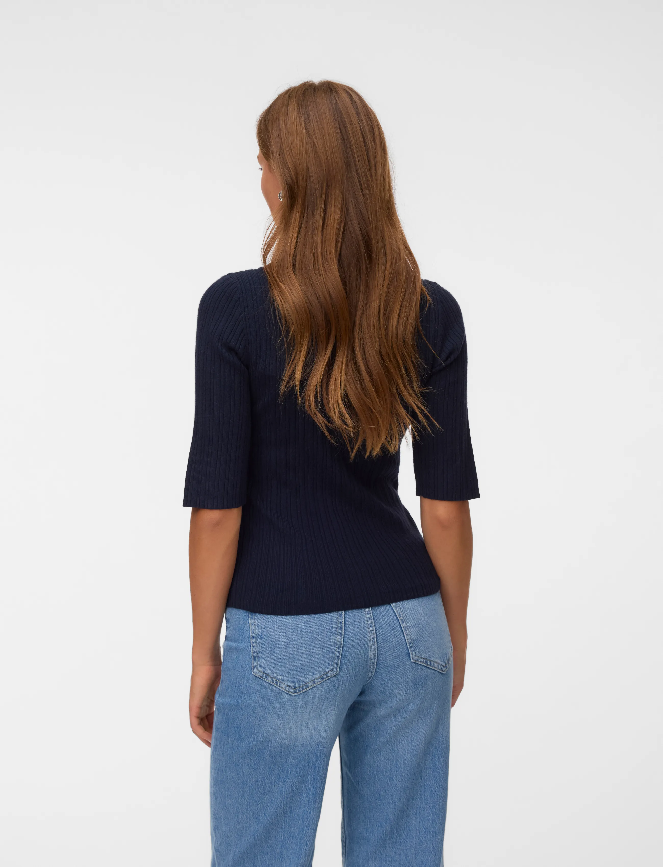 Vero Moda - AWHANNA 2/4 ZIP KNIT CARDIGAN NOOS - kardiganid - night sky - 2