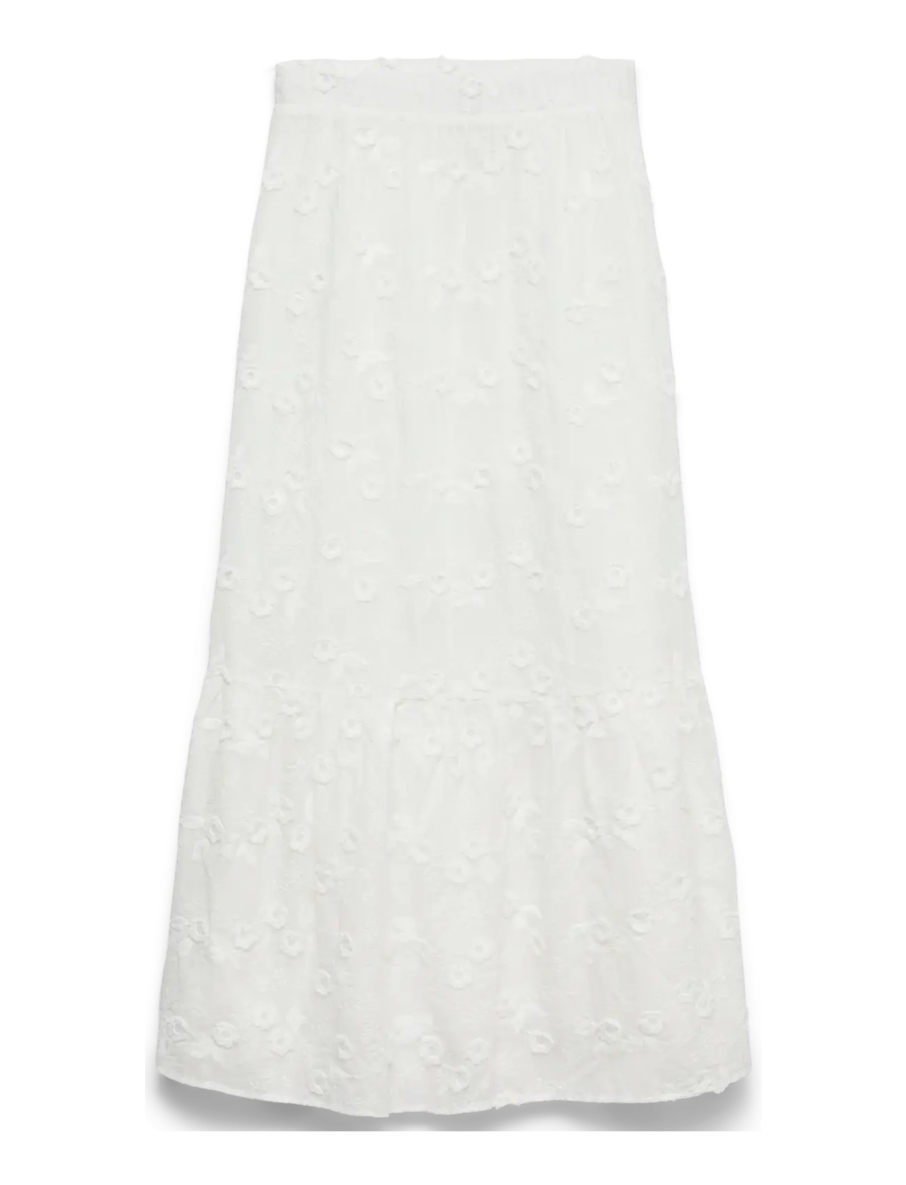Vero Moda VMELISA EMBROIDERY HW MAXI SKIRT WVN - Riided - BRIGHT WHITE / white