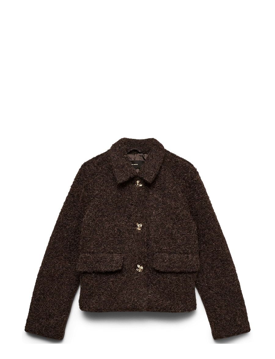 Vero Moda - VMELENAHOLLY SHORT JACKET BOO - leichte jacken - chocolate torte - 1