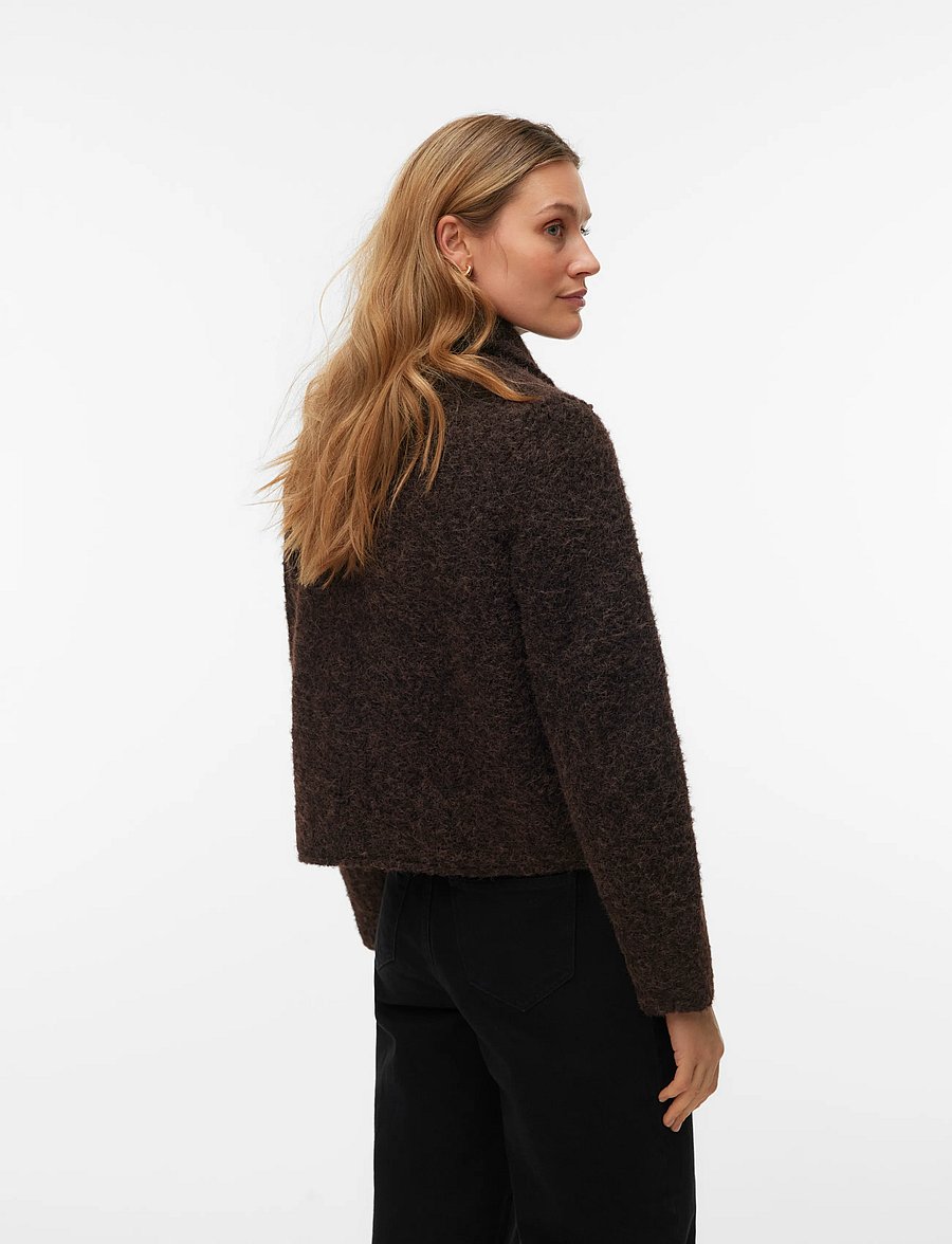 Vero Moda - VMELENAHOLLY SHORT JACKET BOO - leichte jacken - chocolate torte - 2