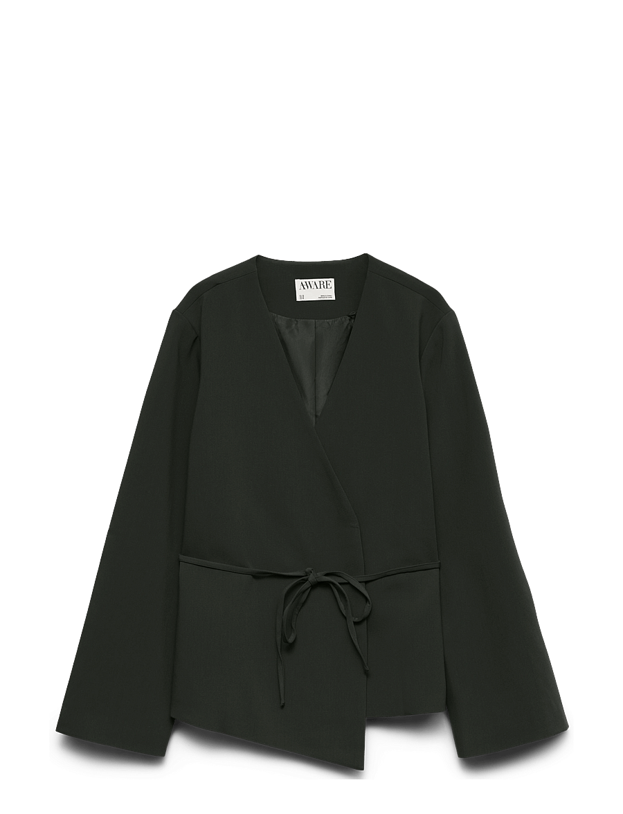 Vero Moda - AWTENORA LS WRAP BLAZER - belted blazers - black - 0